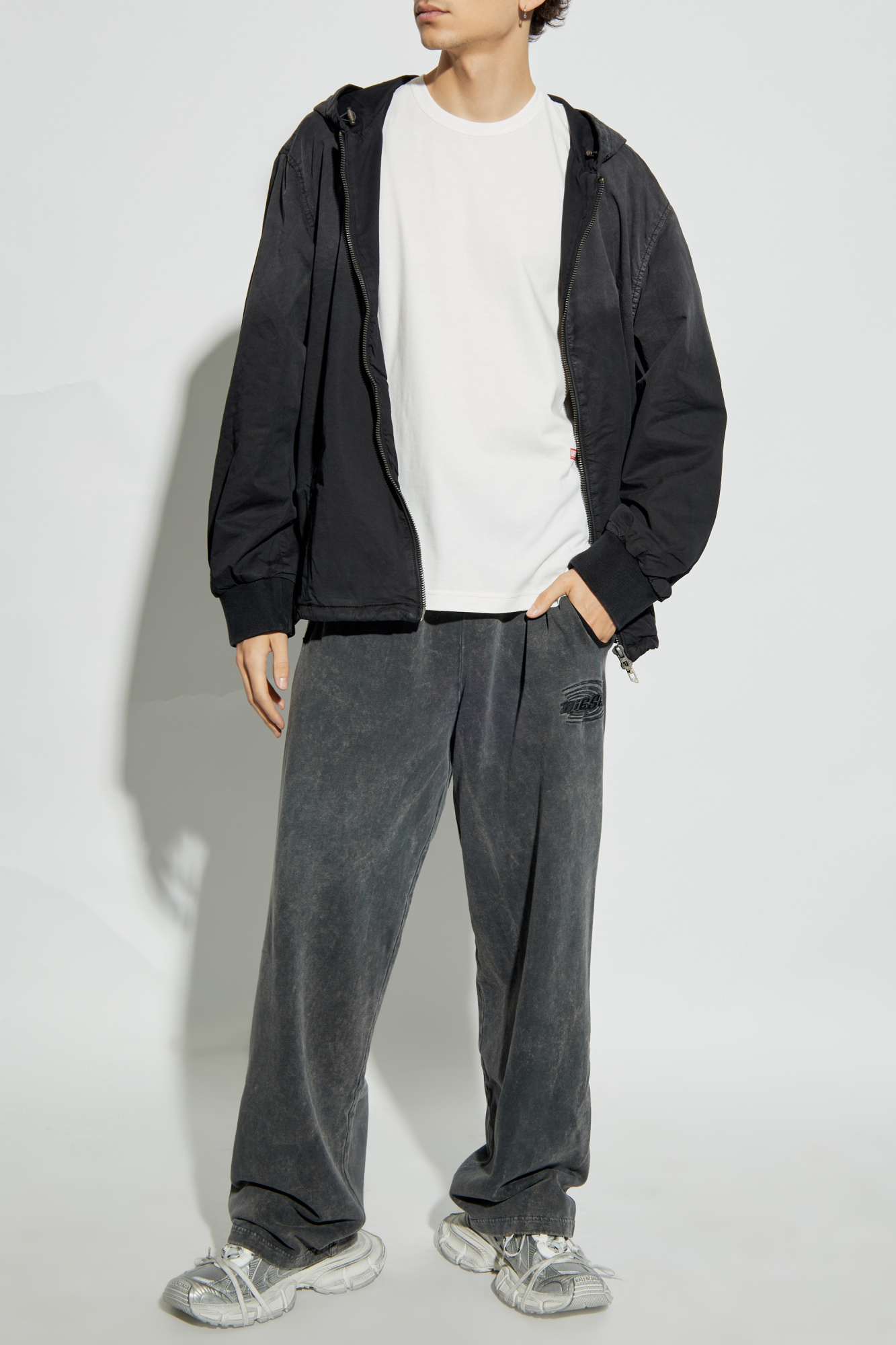 White T-shirt T-ADJUST-SLITS-R13 Diesel - Vitkac AS